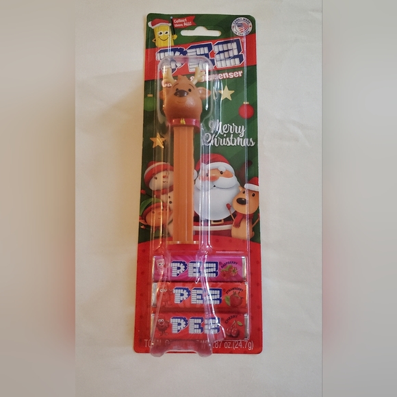 Pez Candy & Dispenser Merry Christmas Santa and Reindeer Lot of 2 New - Picture 3 of 4
